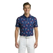 Birdie Bound Men's and Big & Tall Firecracker Popsicle Print America 250 Polo Top, Sizes XS-4XLT