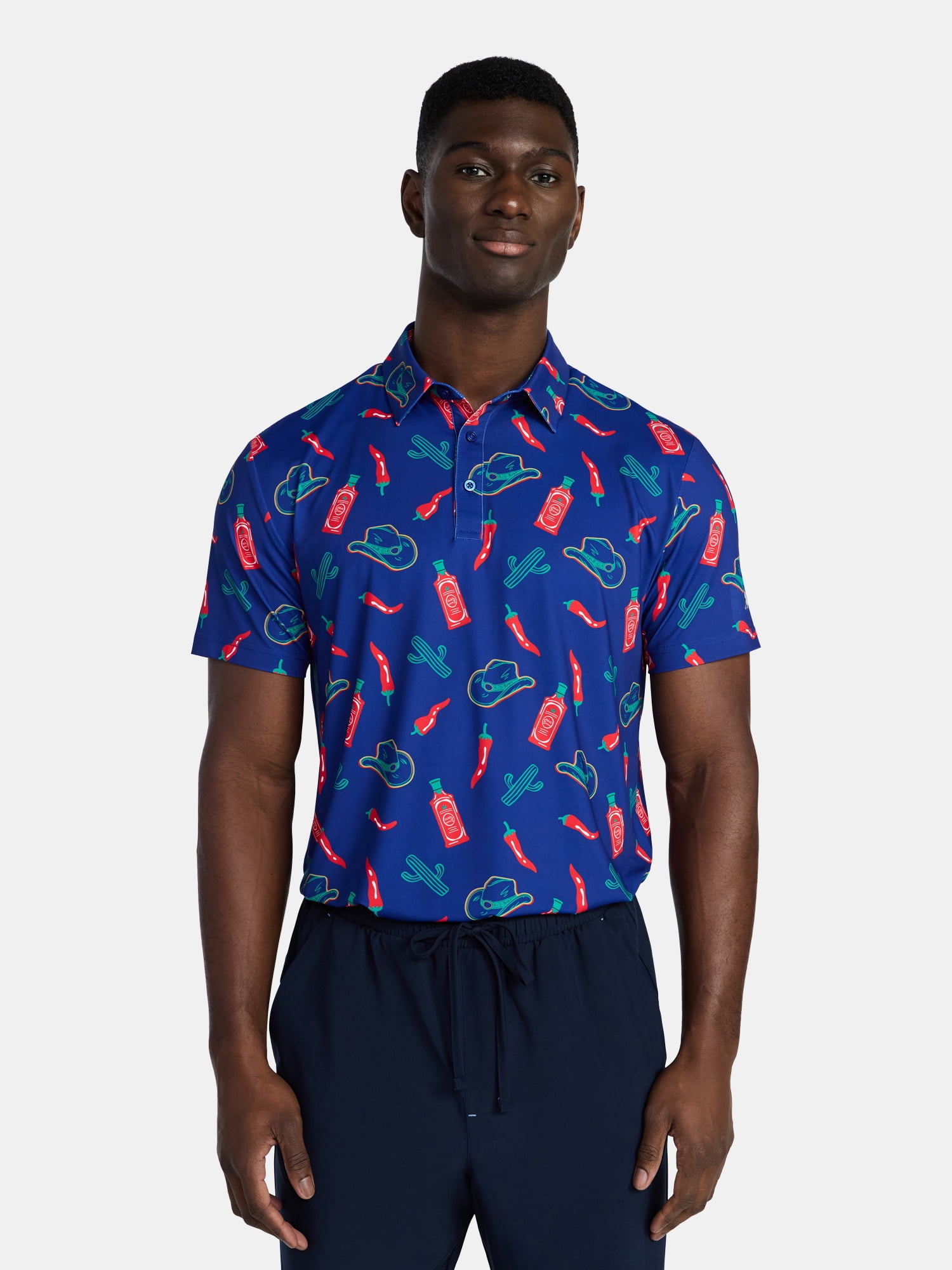 Birdie Bound Men' s & Big and Tall Golf Polo Shirts, Sizes XS-4XLT