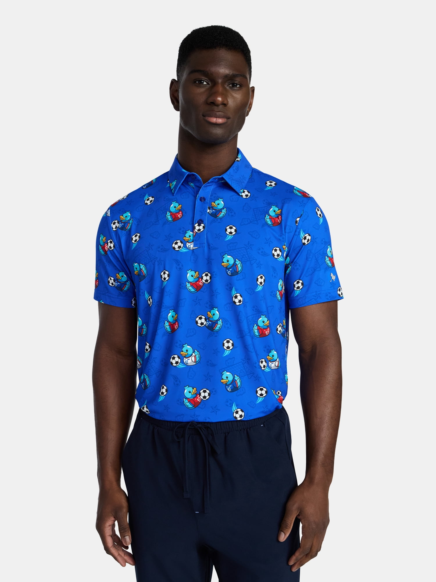 Birdie Bound Men's and Big and Tall Men's Team USA Polo Shirt, Sizes XS-4XLT