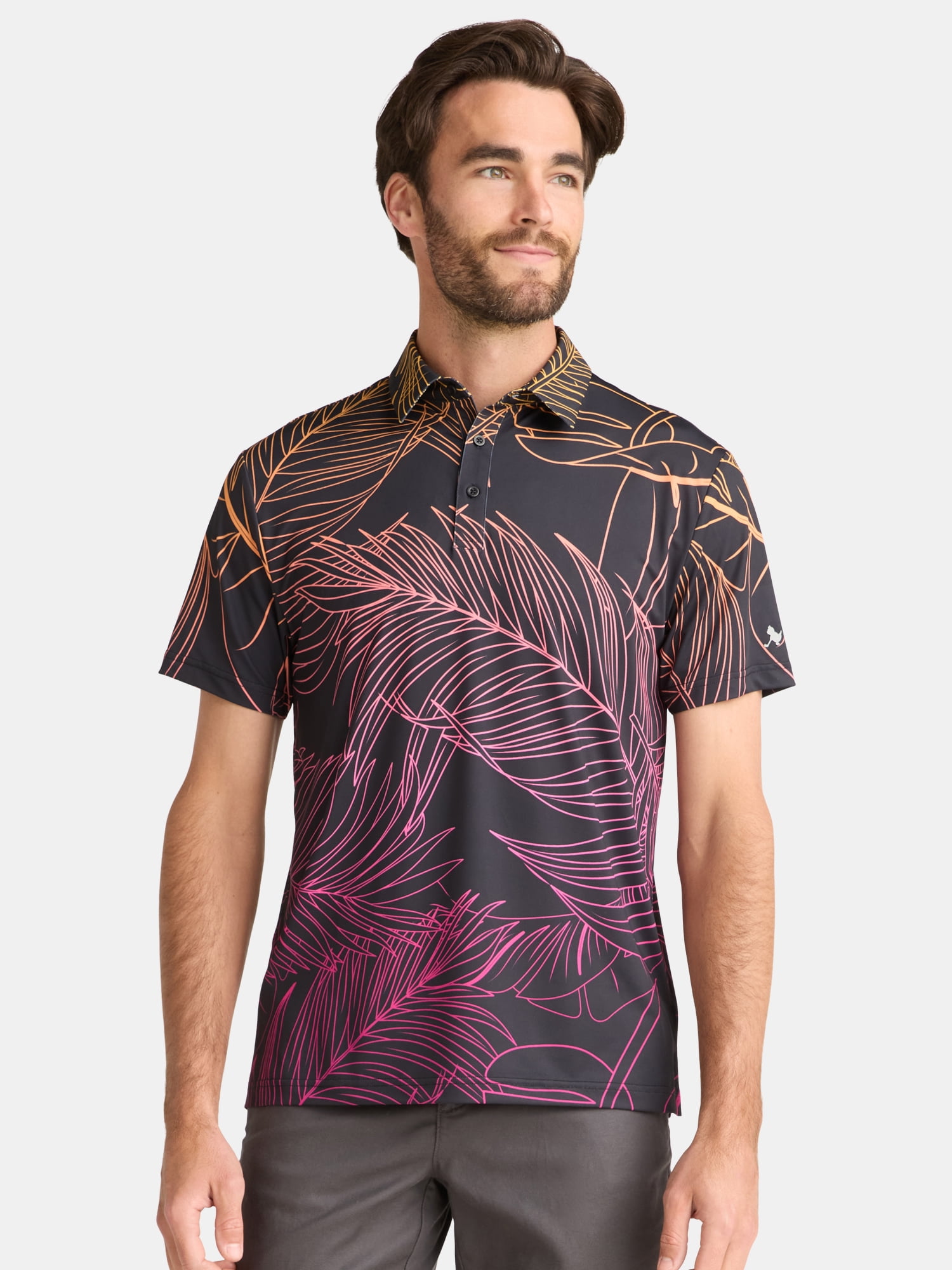 Birdie Bound Novelty Print Polo Golf Shirt; Men's & Big Men's Sizes S-5XL