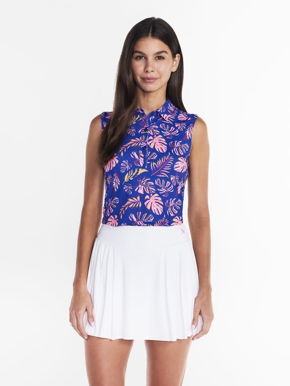 Women's Gemma Sleeveless Golf Polo Shirt, Sizes XS-XXXL