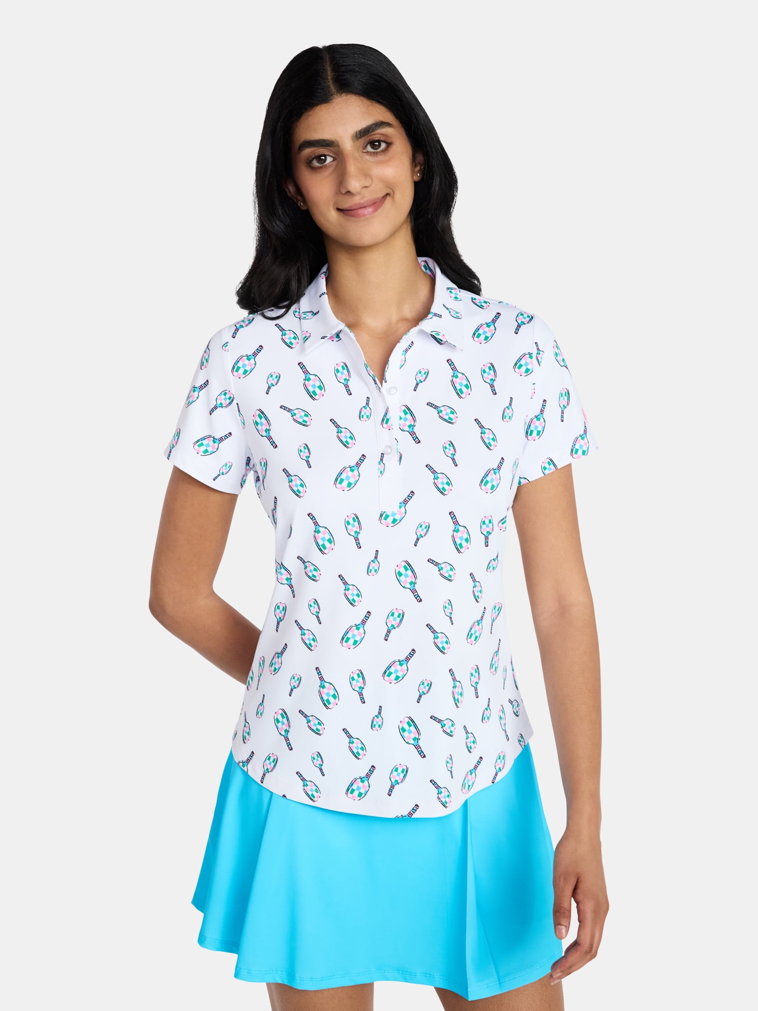 Birdie Bound Women’s Thanya Polo Shirt with Short Sleeves, Sizes XS-XXL