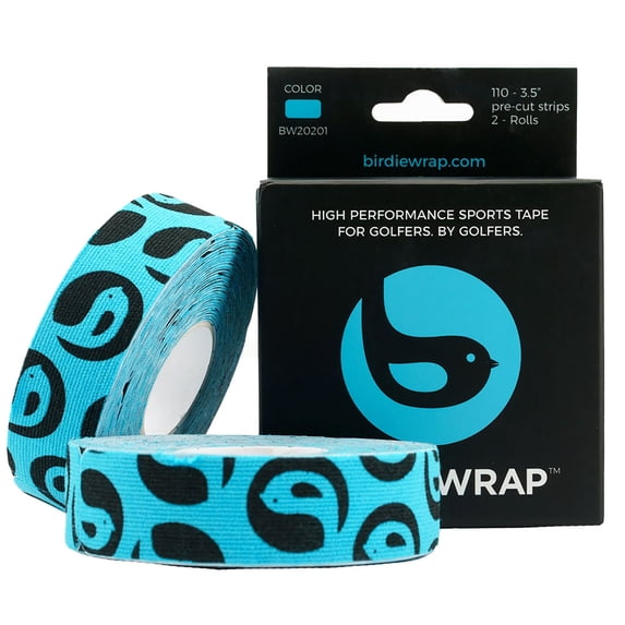 BirdieWrap Golf Sports Tape Wrap, 4-Way Stretch Athletic Tape for Hands and Fingers, Waterproof, Pre-Cut 110 Golf Finger Tape Strips, Blisters, Nicks Protection Sports Finger Tape