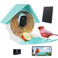 thumbnail image 1 of Birdkiss Bird Feeder with Camera, AI Identify Bird, Solar Panel, Built-in Microphone for Bird Watching Lovers, 1 of 8