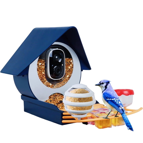 Birdkiss Smart Bird Feeder with Camera, 1080P HD Bird Watching Camera with AI Identify for Bird Lover
