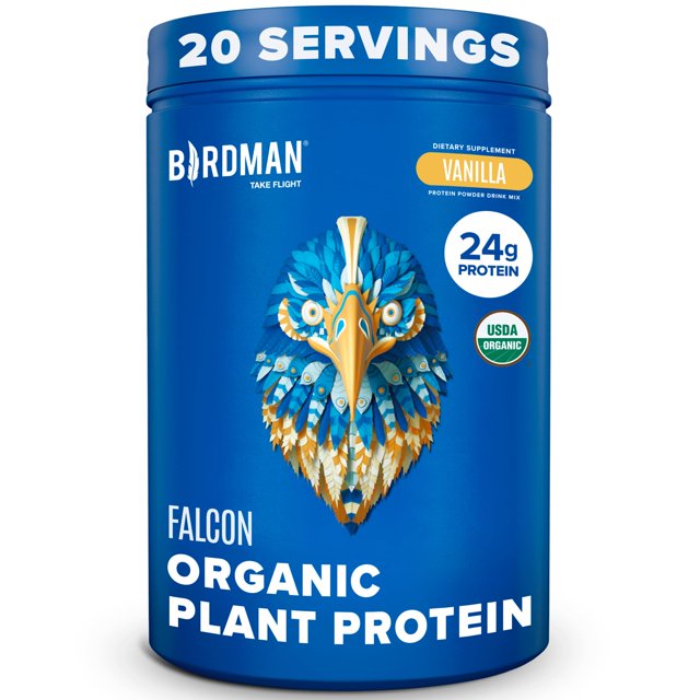Birdman Falcon Vegan Protein Powder, Vanilla, 24g Protein, SugarFree