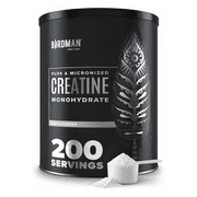 BIRDMAN Micronized Creatine Monohydrate Powder, Vegan, Caffeine-Free, 200 Servings, 2.2 lb