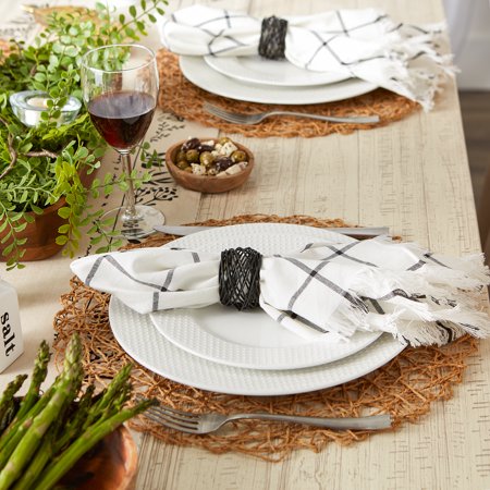 Birdnest Black Napkin Ring (Set of 6) Measures 1.25 High and 2 in Diameter