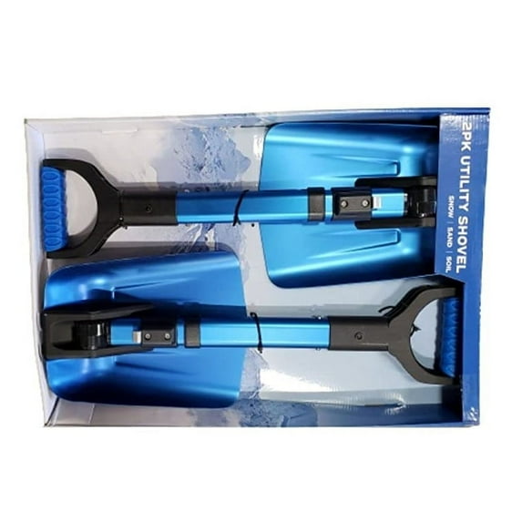 Birdrock Home Emergency Utility Shovels, Blue (2 Pcs) - Portable