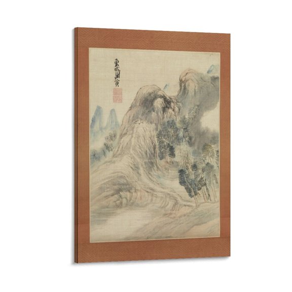 Birds Among The Willows And A Blossoming Peach Tree by Yosa Buson – Painting Poster Artworks Canvas Poster Room Aesthetic Wall Art Prints Home Modern Decor Gifts 08x12inch(20x30cm)