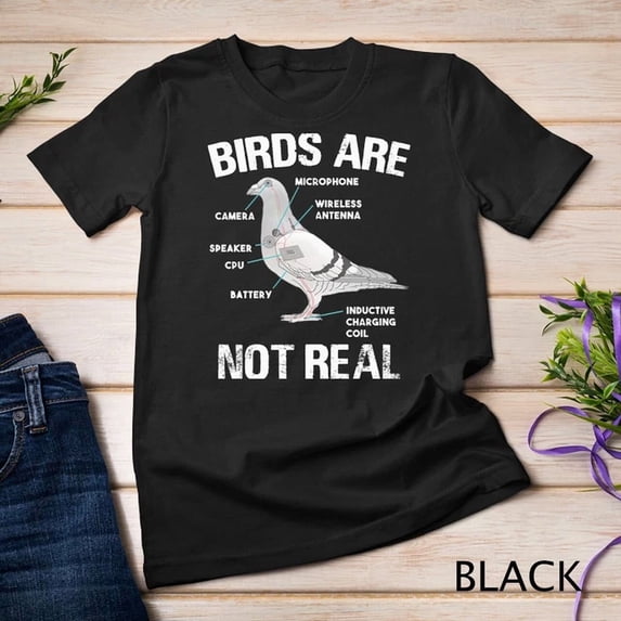 Birds Are Not Real, Bird Watching Trees Enjoying Seeing Unisex T-Shirt