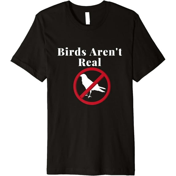 Birds Aren't Real for men women kid Government Spy black Premium T-Shirt