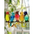 thumbnail image 1 of Birds On Branch Spirit Birds,Stained Glass Bird Suncatcher Window Hanging Ornament, Acrylic Stained Glass Birds Suncatcher for Window Decor, Hummingbird Gifts for Women, Mom, Birds Lovers, 1 of 6