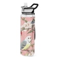 thumbnail image 1 of Birds Butterflies Flowers Sports Water Bottle Portable Travel Mug 32oz BPA Free Leak Proof Straw Transparent Tritan for Gym Yoga Cycling Camping, 1 of 7