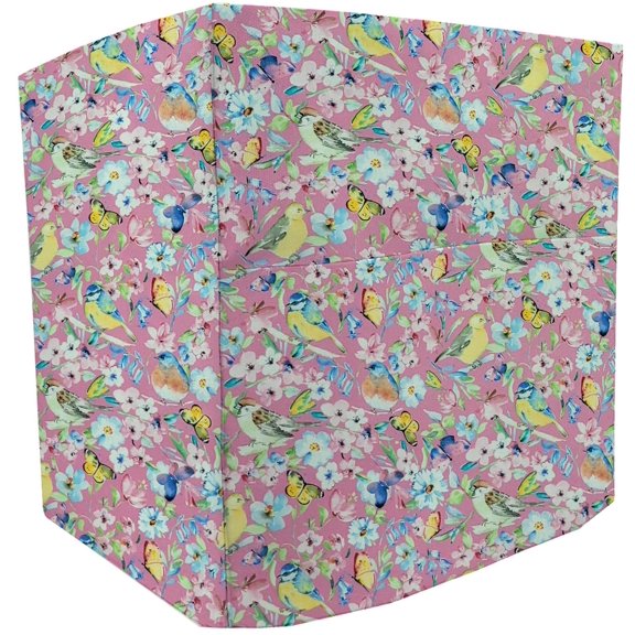 Birds & Butterflies in Blooms Bread Machine Cover by Penny's Needful Things (Pink)