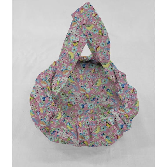 Birds & Butterflies in Blooms Casserole Baking Pan or Pie Plate Cozy and Carrier by Penny's Needful Things (Pie Plate/Small Casserole Carrier) (Pink)