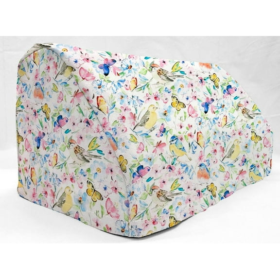 Birds & Butterflies in Blooms Cover Compatible with FoodSaver Vacuum Sealer by Penny's Needful Things (White)