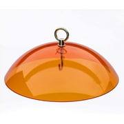 Birds Choice 10" Color Pop Collection Protective Dome Cover for Hanging Bird Feeders, Orange