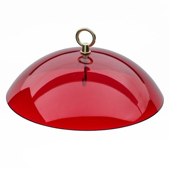 Birds Choice 10" Color Pop Collection Protective Dome Cover for Hanging Bird Feeders, Red