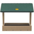 thumbnail image 1 of Birds Choice 10" Medium Recycled Plastic Hanging or Mounted Hopper 2-Sided Bird Feeder, Taupe/Green, 1 of 7