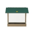 thumbnail image 1 of Birds Choice 12" Large Recycled Plastic Mounted Hopper 2-Sided Bird Feeder, Tan/Green, 1 of 7