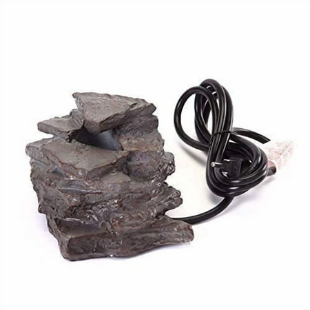 Birds Choice 5" Layered Rock Waterfall, Gray