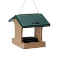 thumbnail image 1 of Birds Choice 8.75" Small Recycled Plastic Hanging Hopper 2-Sided Bird Feeder, Taupe/Green, 1 of 6