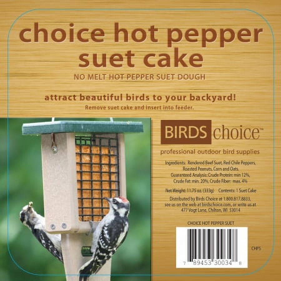 Birds Choice CHPS12 Case of 12 Choice Hot Pepper Suet Cake