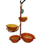 Birds Choice Double Cup and Double Fruit Copper Oriole Feeder