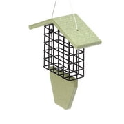 Birds Choice GSTP Suet Feeder with Tail Prop for Single Cake in Green Recycled Plastic