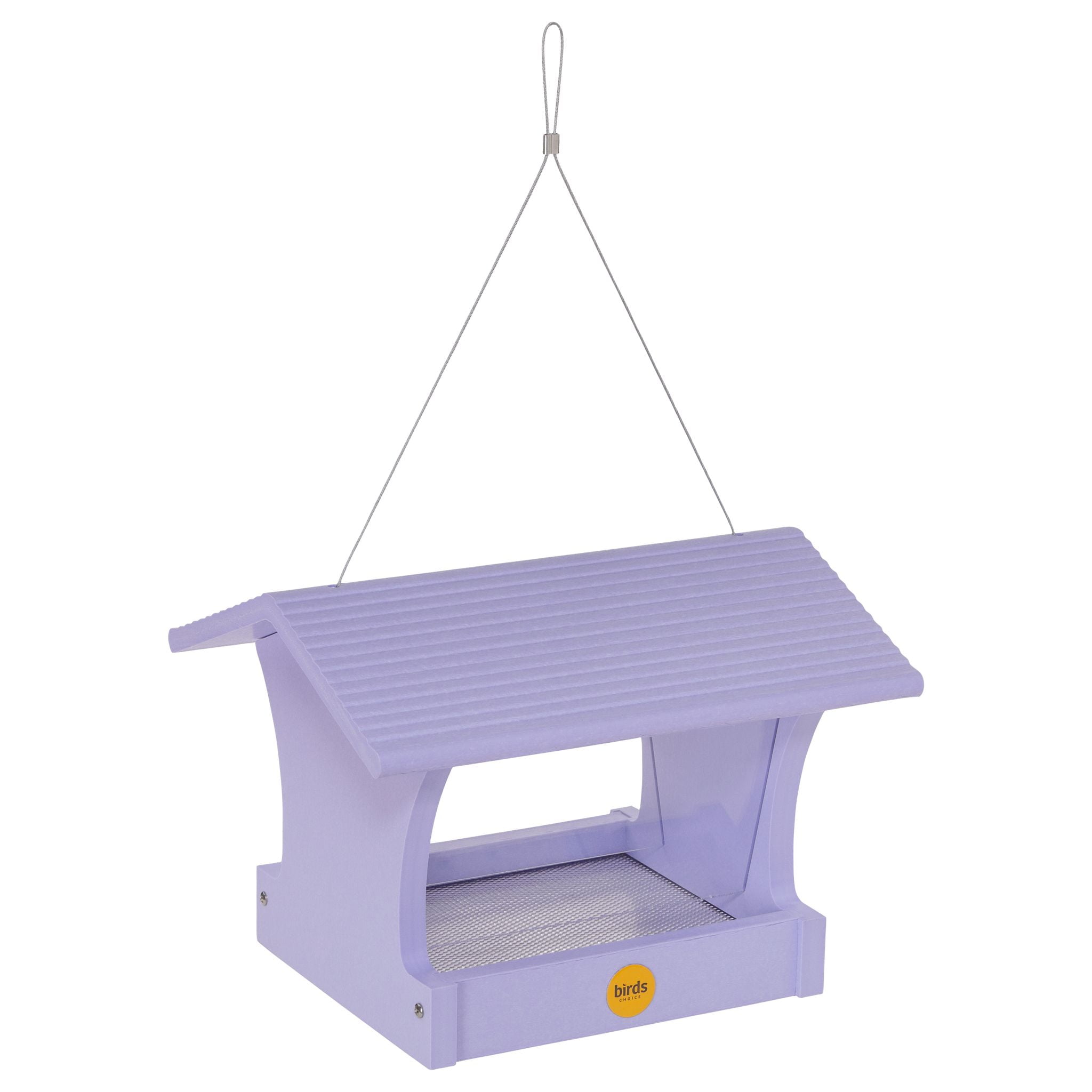 Lavender Hanging Recycled Plastic Hopper Bird Feeder