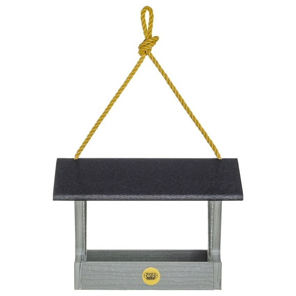 Birds Choice Modern Farmhouse Fly-Thru Hanging Bird Feeder, Driftwood