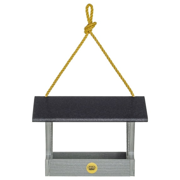 Birds Choice Modern Farmhouse Fly-Thru Hanging Bird Feeder, Driftwood