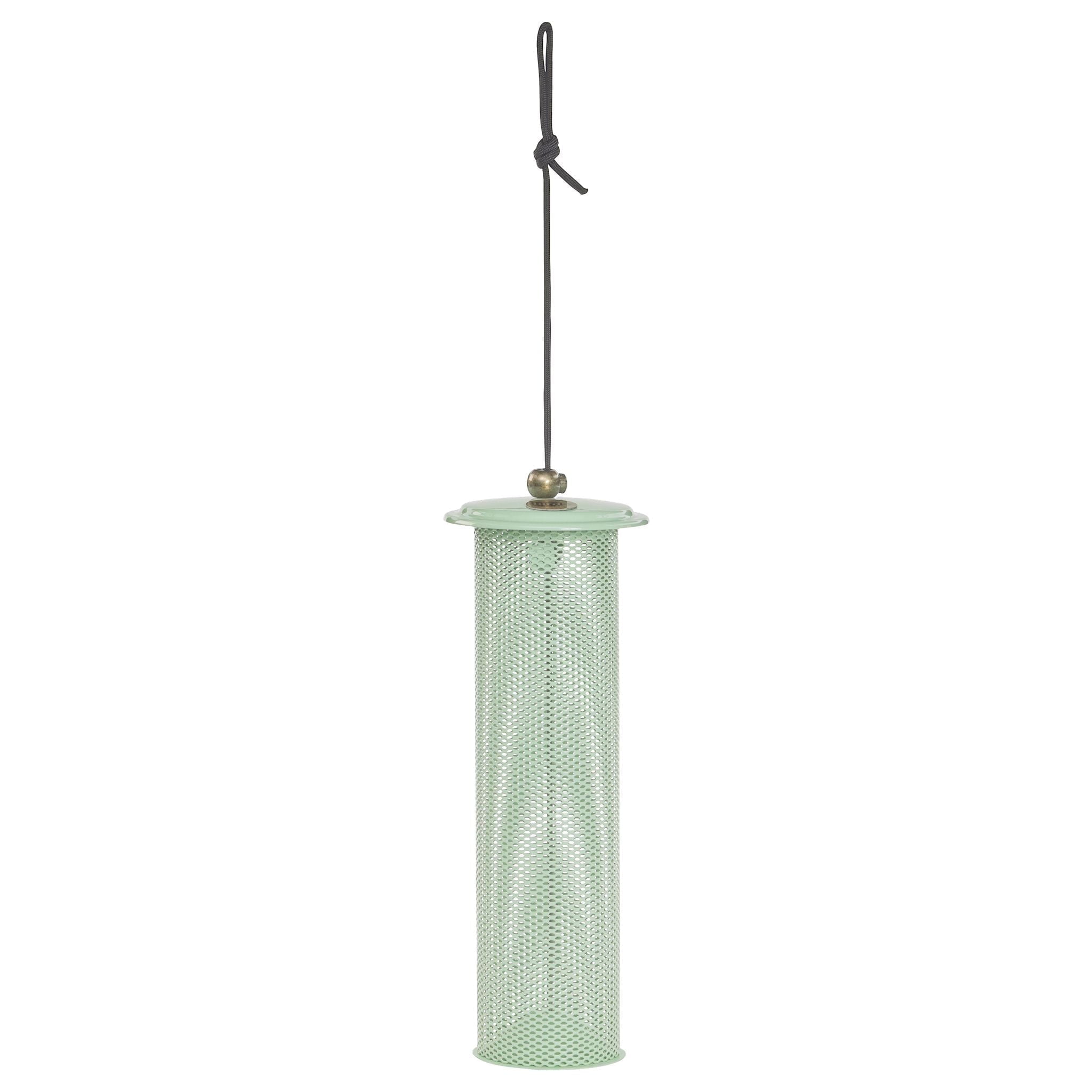 Birds Choice Modern Farmhouse Metal Hanging Bird Feeder for Finches, Sage Green