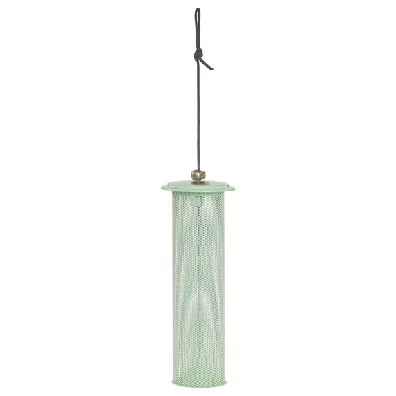 Birds Choice Modern Farmhouse Metal Hanging Bird Feeder for Finches, Sage Green