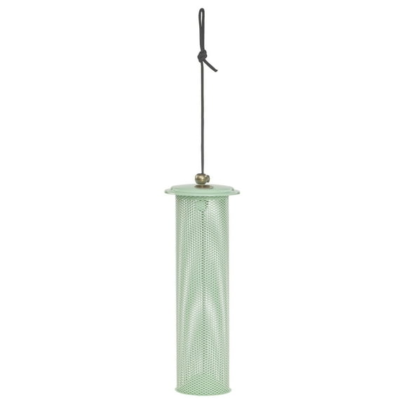 Birds Choice Modern Farmhouse Metal Hanging Bird Feeder for Finches, Sage Green