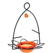 Birds Choice OFF Oriole Flower-Shaped Feeder w/Heart Ornament, Oriole Nectar & Jelly Feeder, 3oz Capacity, Orange