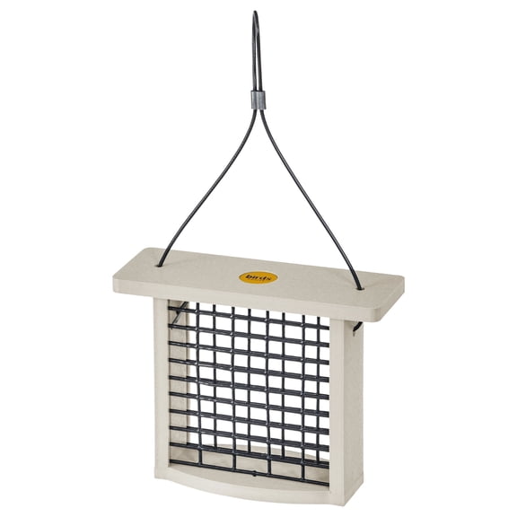 Birds Choice Recycled Poly Lumber Suet Bird Feeder for Single Cake in Sea Salt