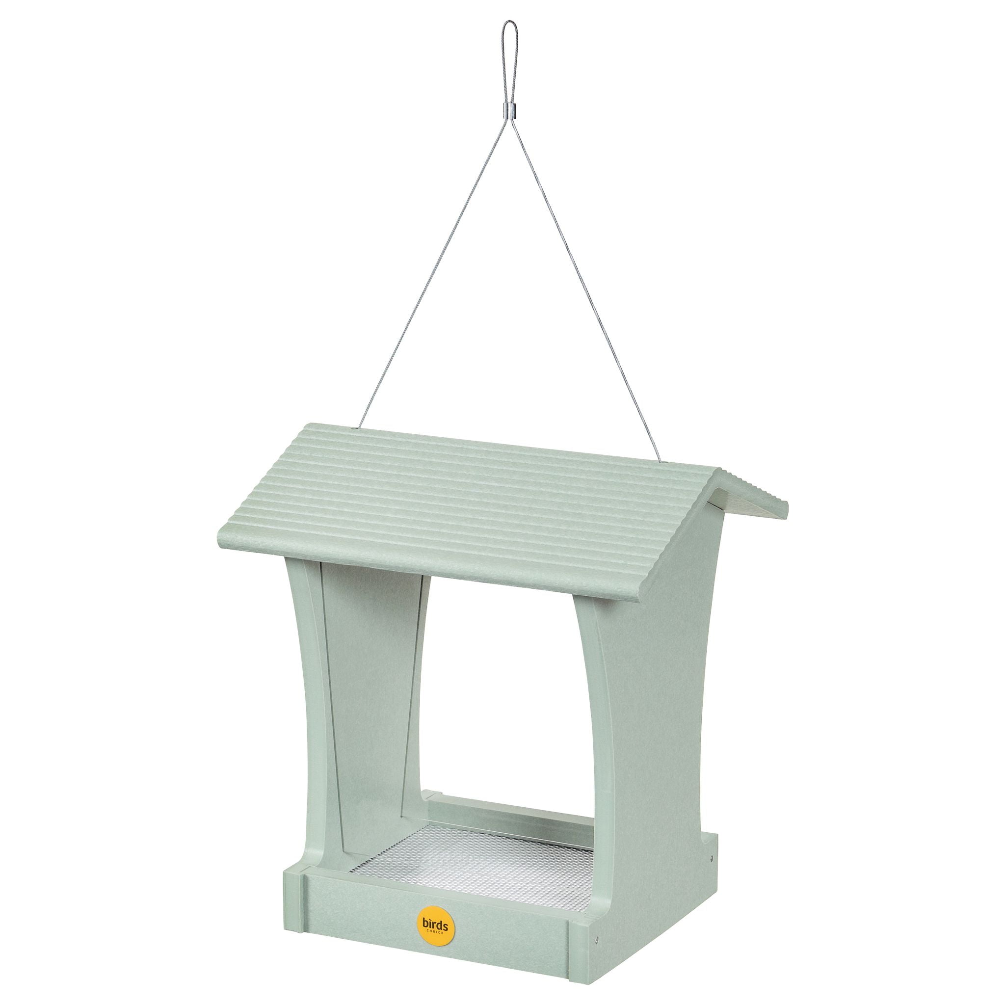 Lake Blue Hanging Plastic Hopper Bird Feeder
