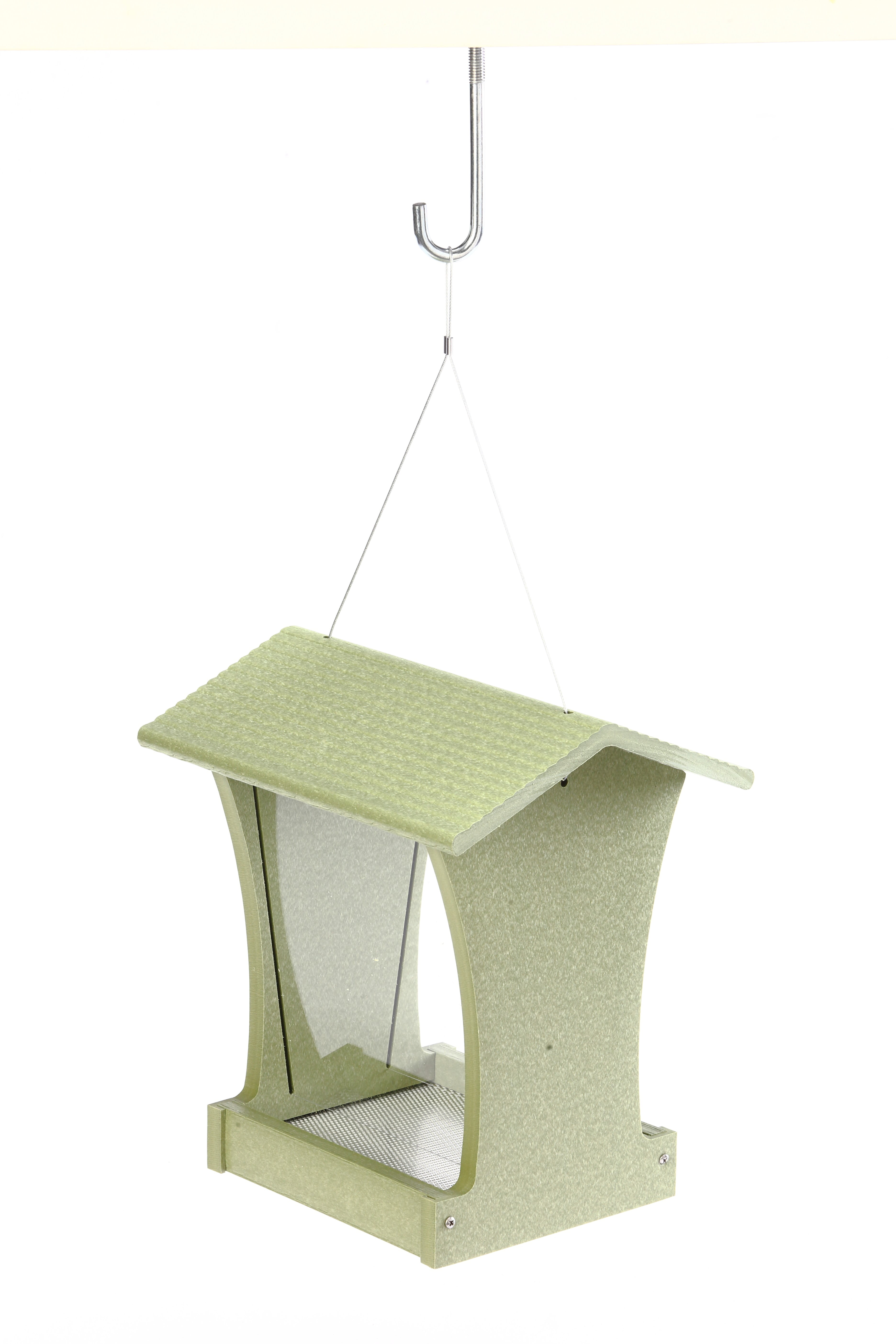 Lake Blue Hanging Plastic Hopper Bird Feeder
