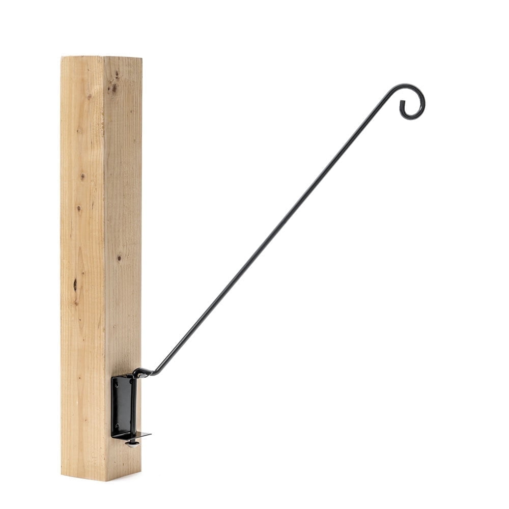 Black Powder-Coated Steel 24" Wall Bracket with 5 Positions
