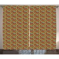 thumbnail image 1 of Birds Curtains 2 Panels Set, Amusing Abstract Design of Chubby Birds with Weeny Sicklebills Among the Dandelions, Window Drapes for Living Room Bedroom, 108W X 108L Inches, Multicolor, by Ambesonne, 1 of 3