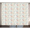 thumbnail image 1 of Ambesonne Birds Curtains 2 Panel Set, Pigeons Carrying Flowers, 108" x 84", Multicolor, 1 of 3