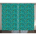thumbnail image 1 of Ambesonne Birds Curtains 2 Panel Set, Tiny Bird Foot Prints, 108" x 90", Multicolor, 1 of 3
