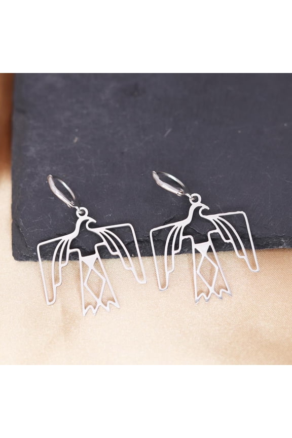 Birds Eagle Pendants Hoop Earrings For Women Vintage Personalized Piercing Ear Drop Accessories Female Party Jewelry Gift