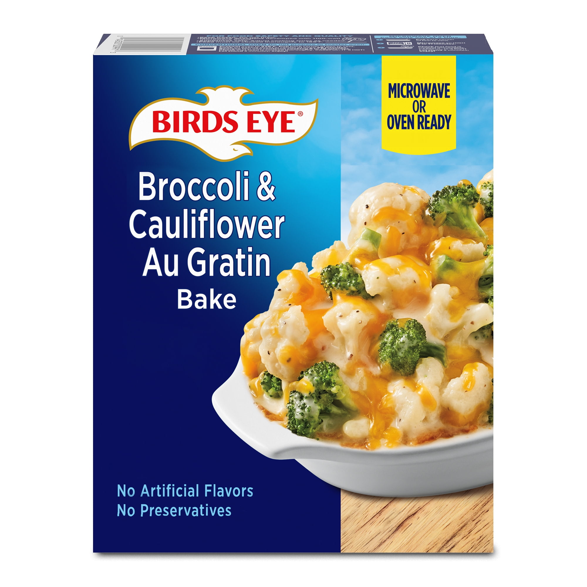 Birds Eye Broccoli & Cauliflower Au Gratin Bake, Frozen Side, 13 oz.