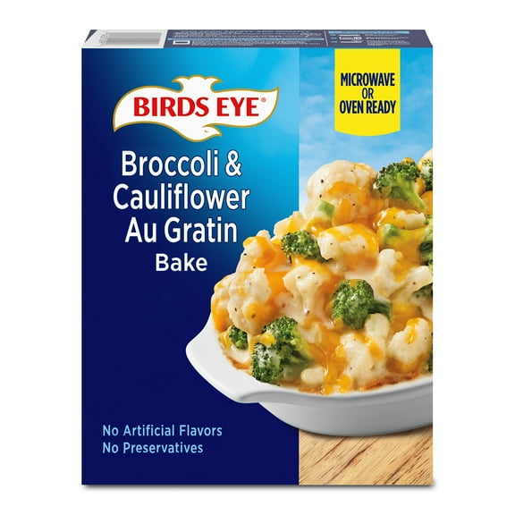 Birds Eye Broccoli & Cauliflower Au Gratin Bake, Frozen Side, 13 oz.