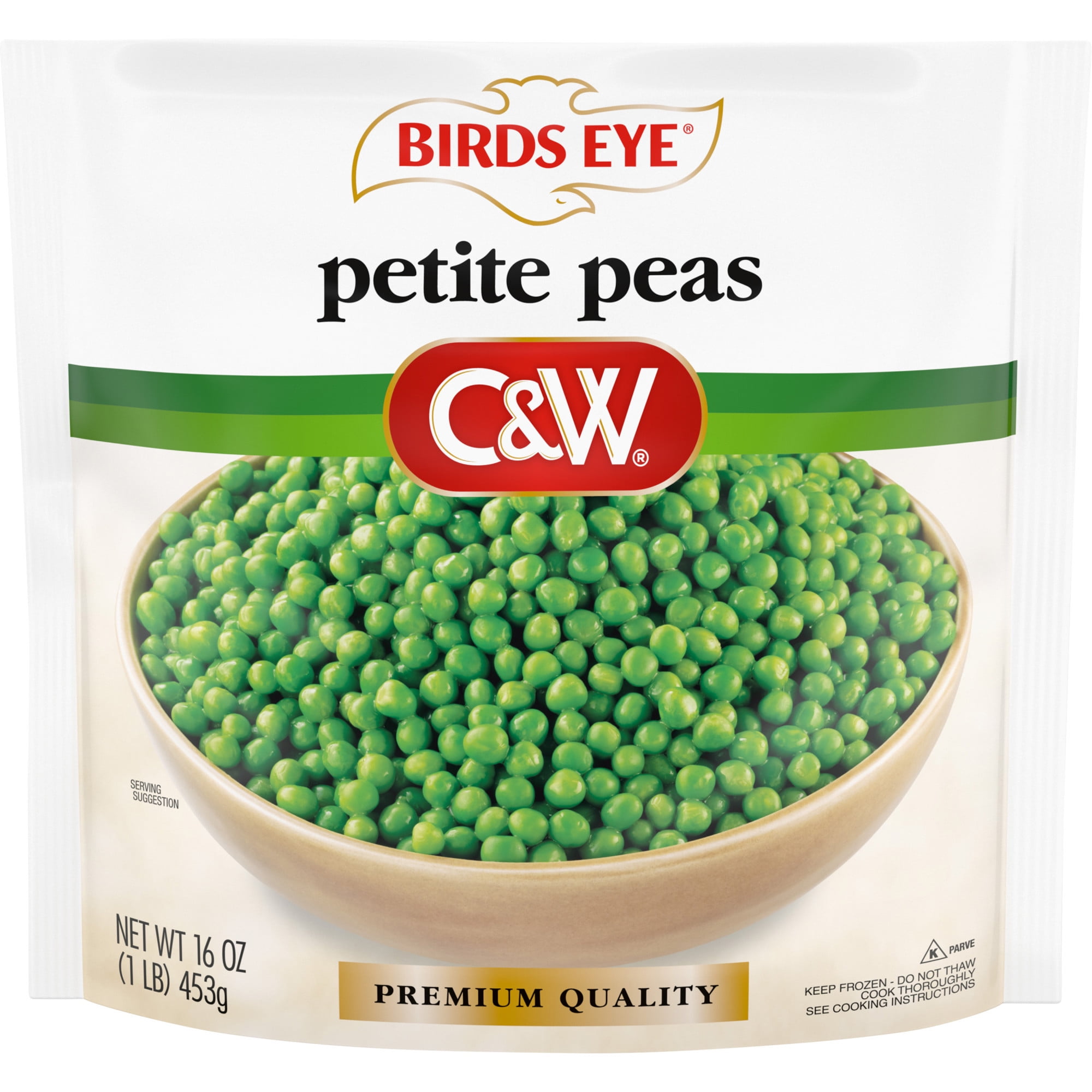 Birds Eye C&W Premium Quality Petite Peas, Frozen Peas, 16 oz (Frozen)