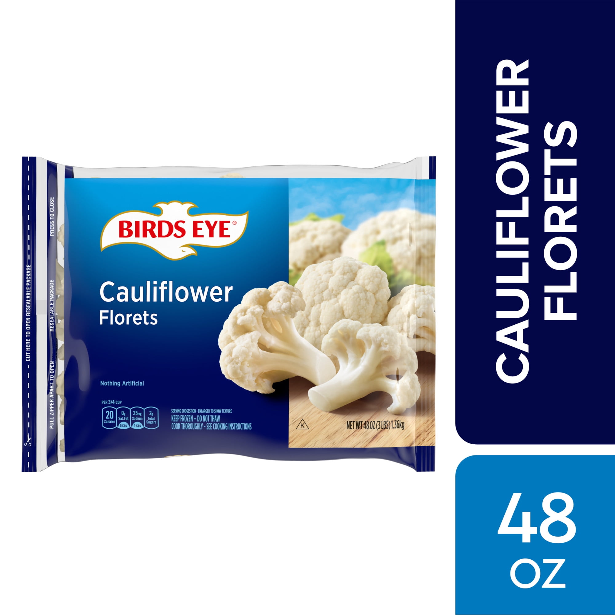 Birds Eye Cauliflower Florets Frozen Vegetables, 48 oz. (Frozen