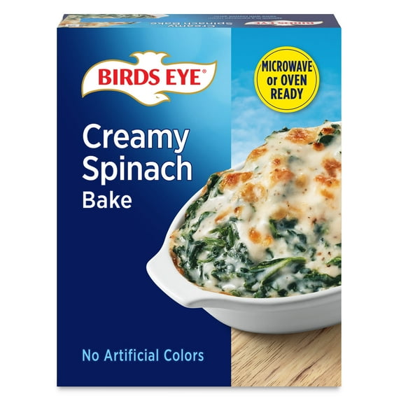 Birds Eye Creamy Spinach Bake, Frozen Side, 13 oz. Box